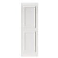 Mr Mxyzptlk Perfect Shutters IR521543001 Premier Raised Panel Exterior Decorative Shutters; White - 15 x 43 in. IR521543001